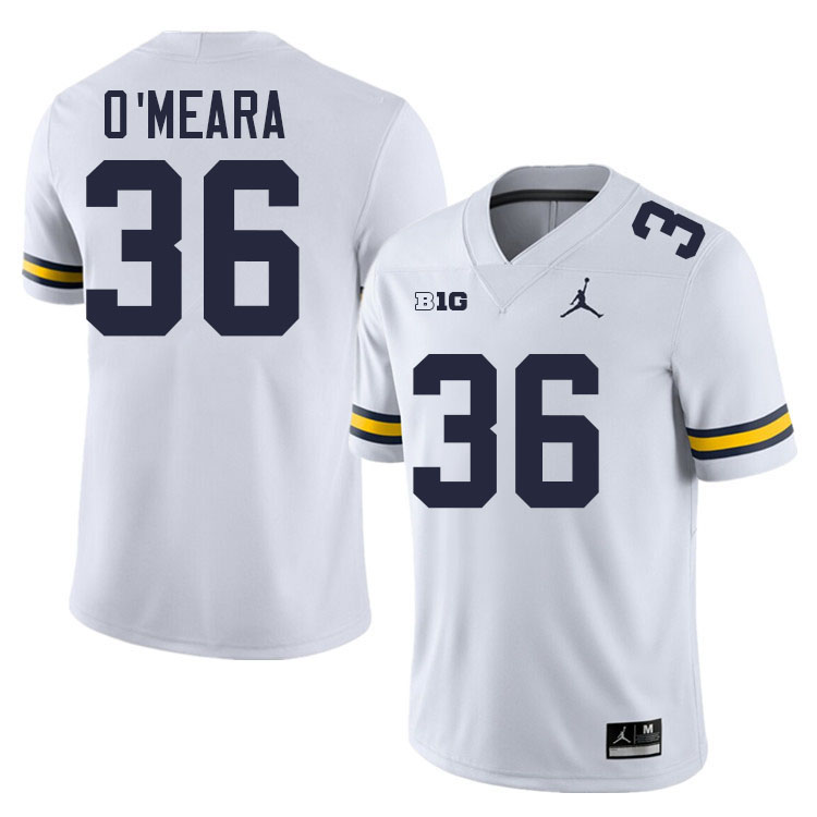 Tomas O'Meara Michigan Jersey,Michigan Wolverines #36 Tomas O'Meara College Football Jersey Youth-White